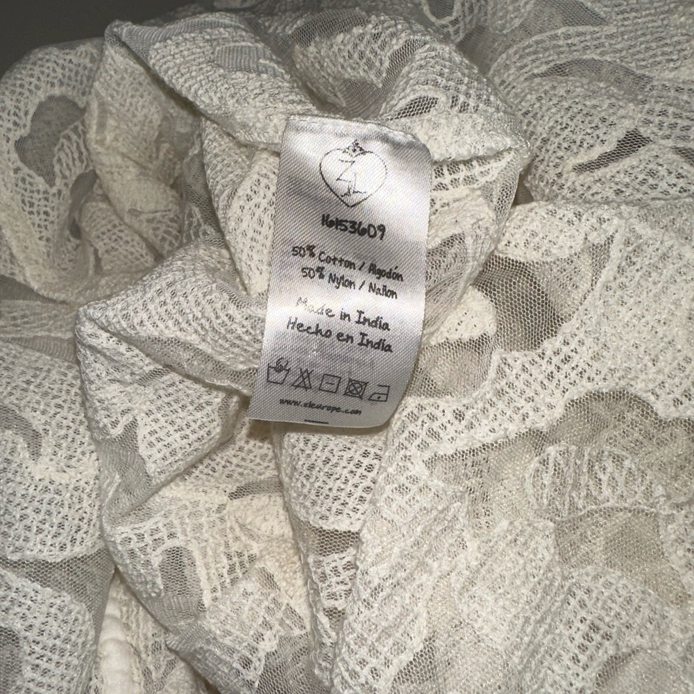 Z&L Europe Free People Natural Lace Boho Maxi Beach Skirt S View 6